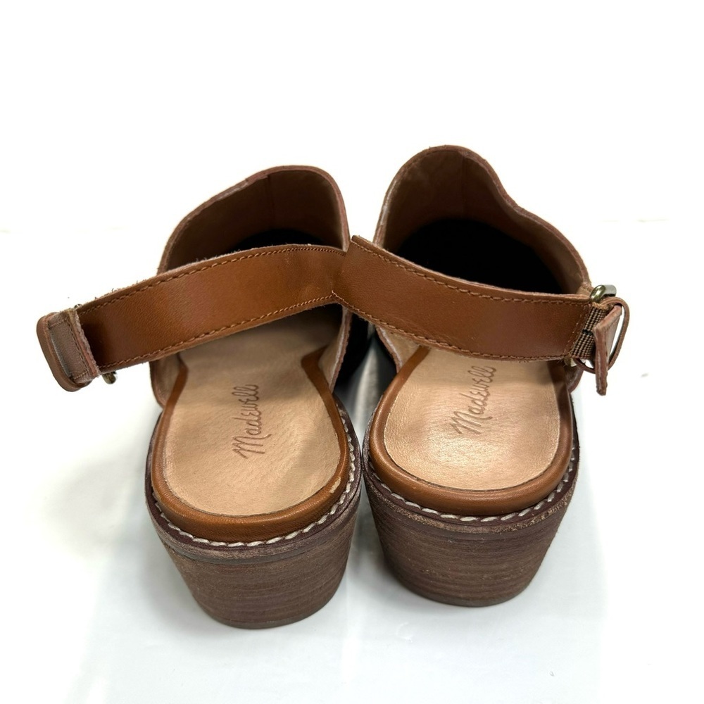 Madewell The Jess Slingback Block Heel Mule in Camel Tan Size 8.5 - Picture 9 of 11